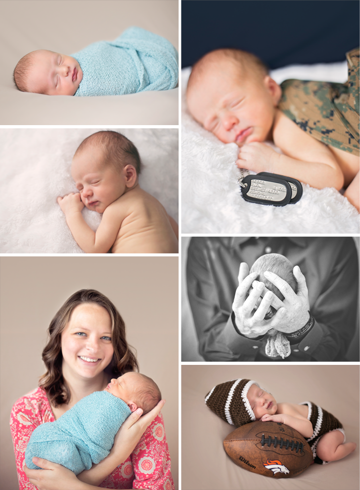 Baby, Newborn, boy, photography, denver, colorado, marine, army, navy, air force, military, dog tags, cover, hat, blue, photographer