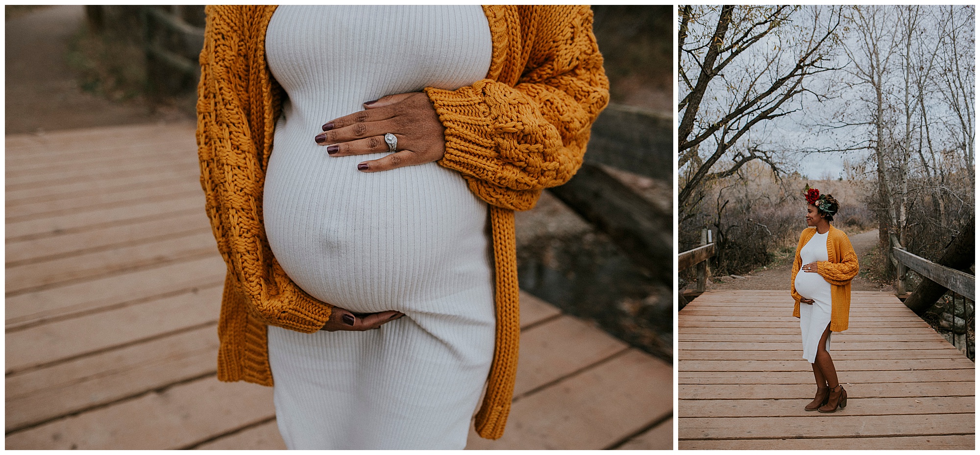 denver, boulder, colorado, maternity, session, photographer, photography, photos, pregnant, mom, dad, black, African American, flower crown, belly, bump, love