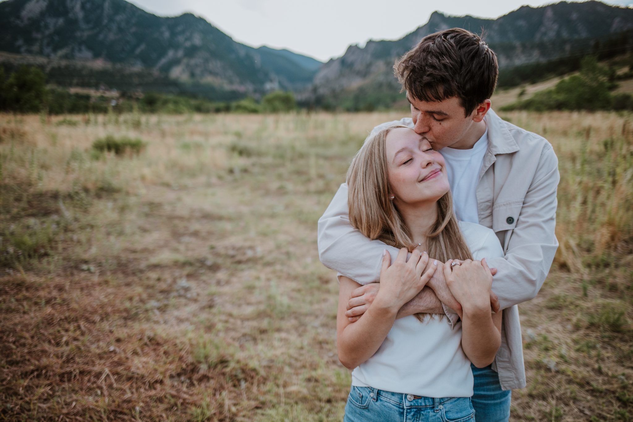 boulder, colorado, engagement, photos, photography, photographer, south mesa trail, Chautauqua, flatirons, denver, fall, summer, meadow, mountains