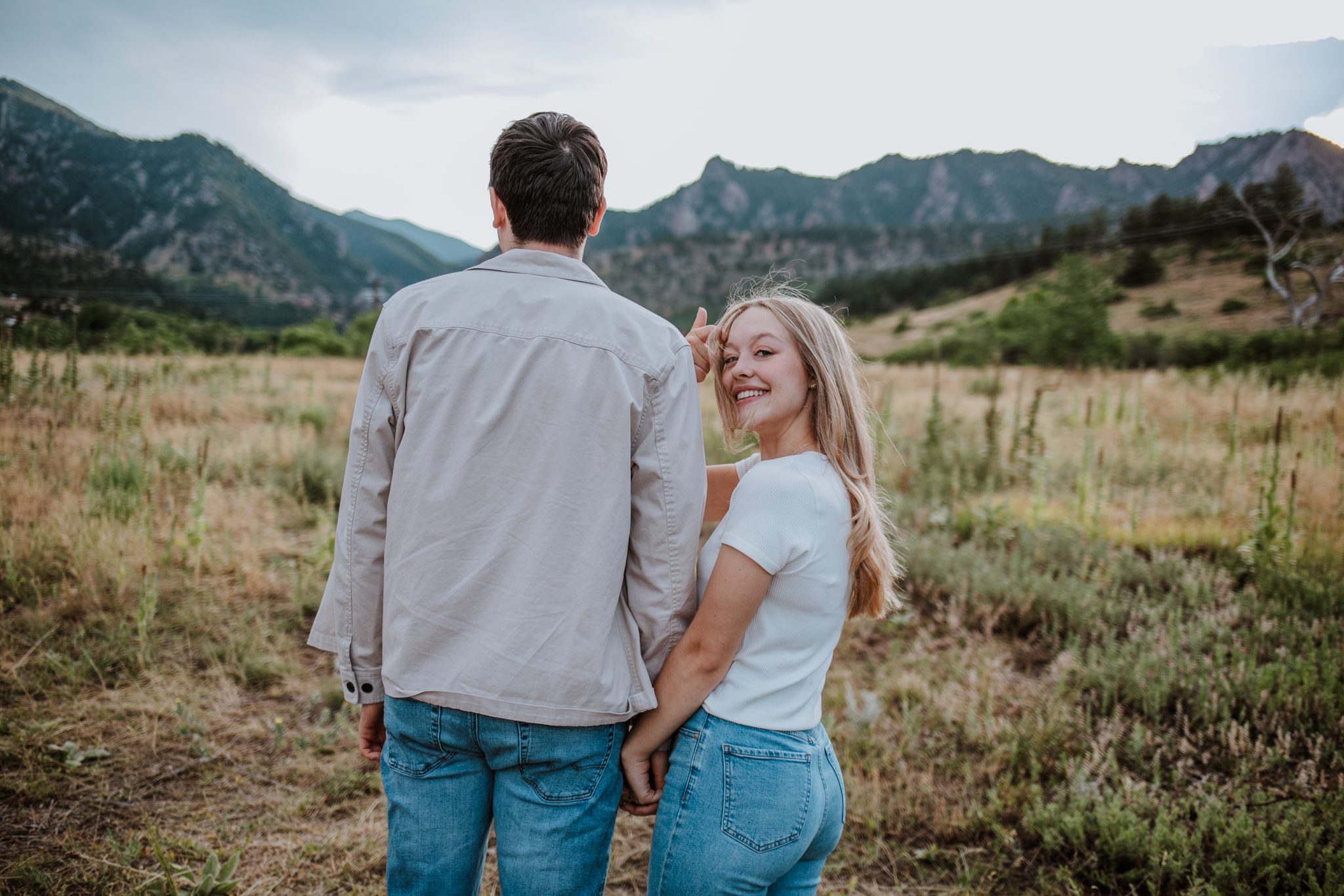 boulder, colorado, engagement, photos, photography, photographer, south mesa trail, Chautauqua, flatirons, denver, fall, summer, meadow, mountains