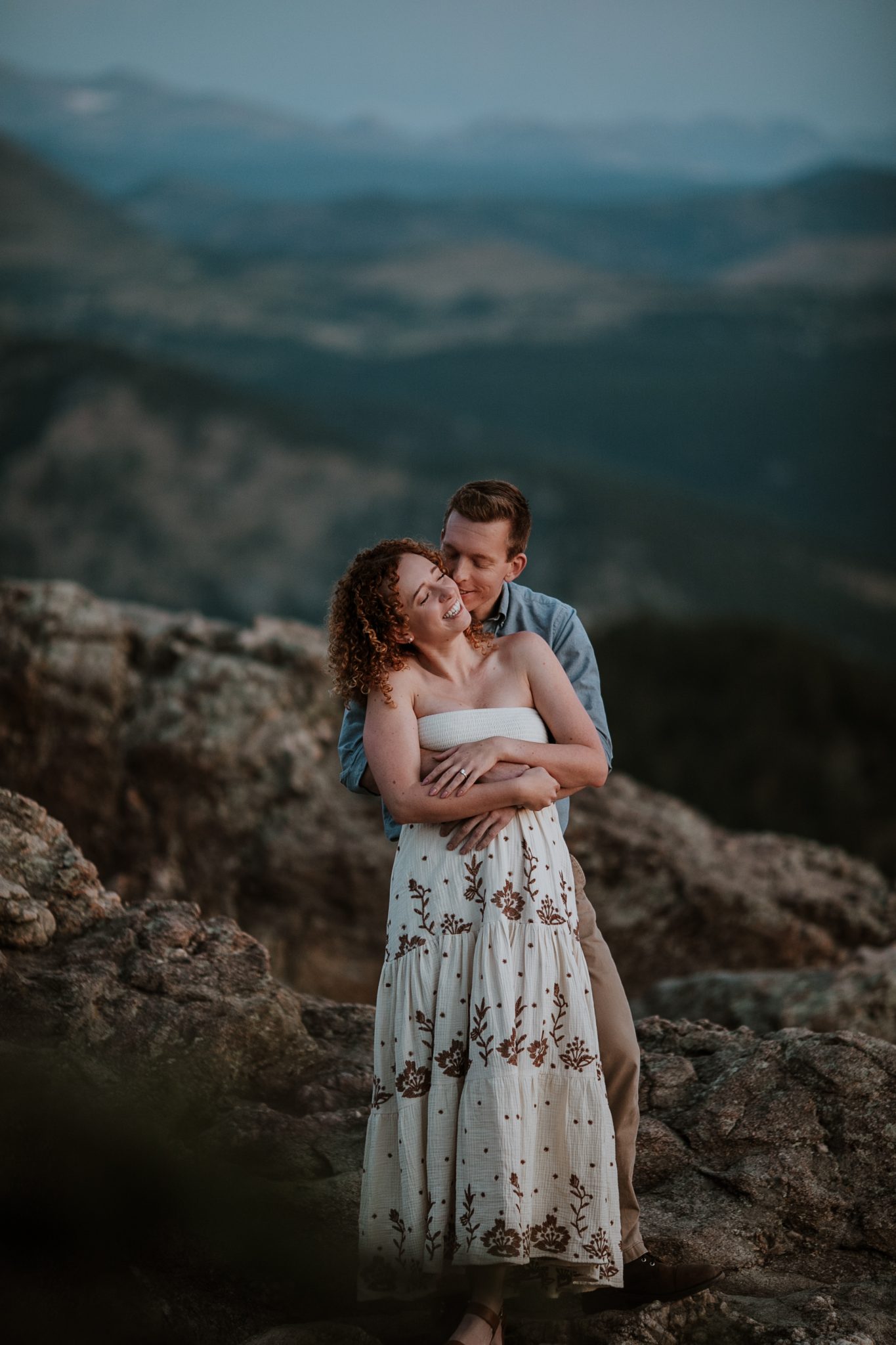 Romantic Colorado mountain engagement shoot at Lost Gulch
