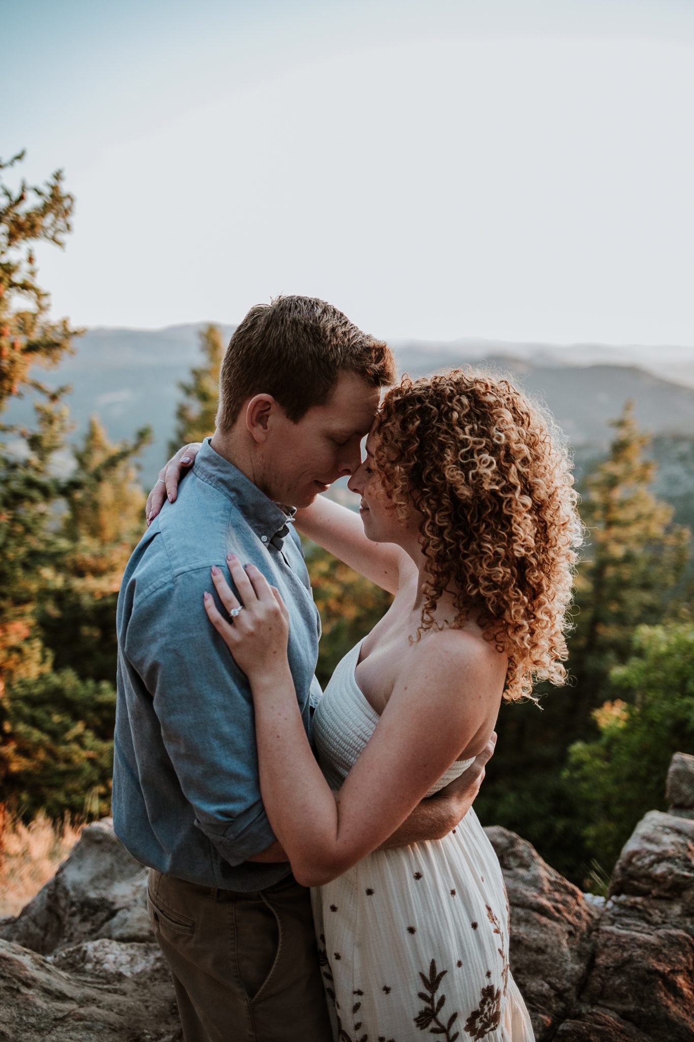 Romantic Colorado mountain engagement shoot at Lost Gulch