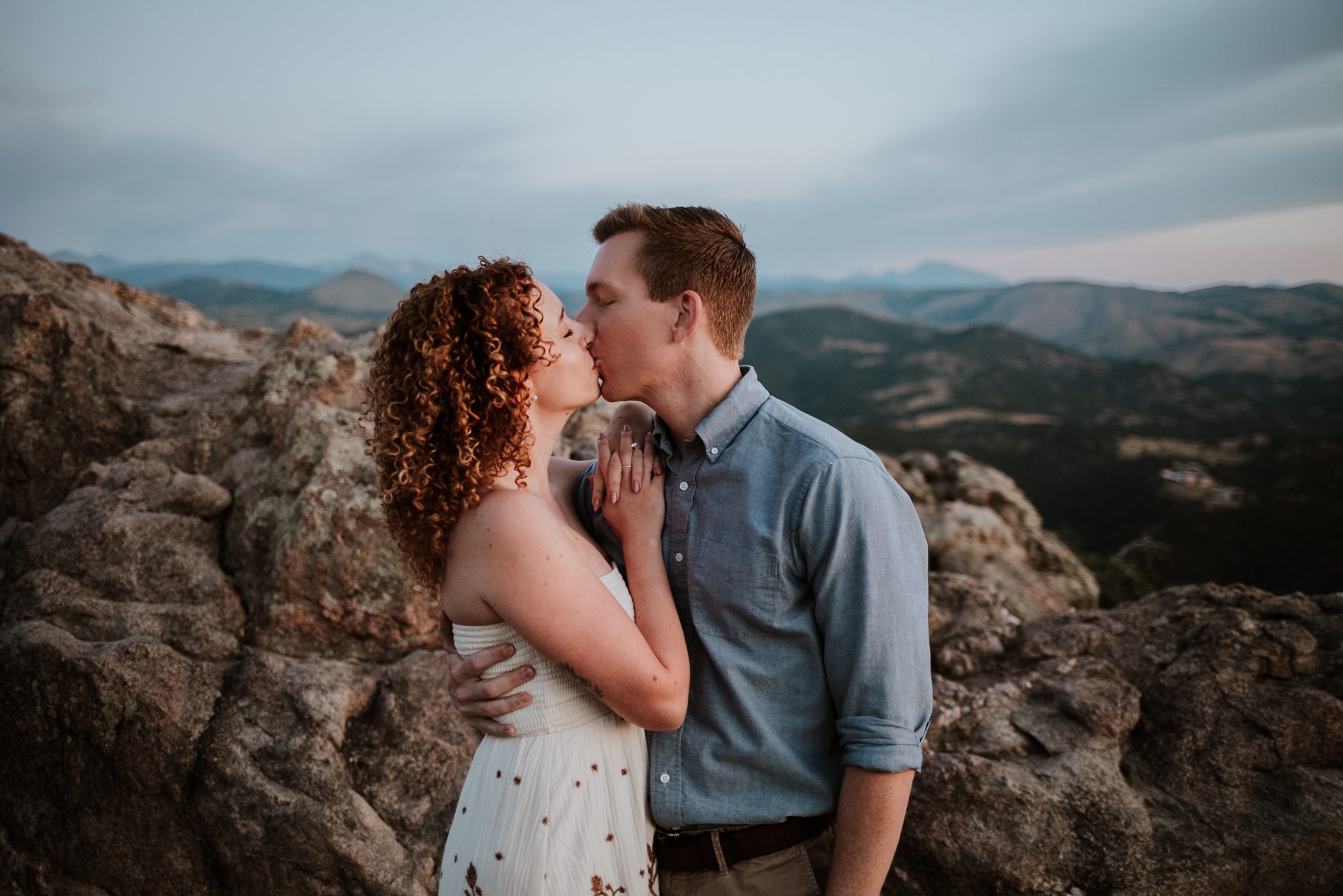 Romantic Colorado mountain engagement shoot at Lost Gulch