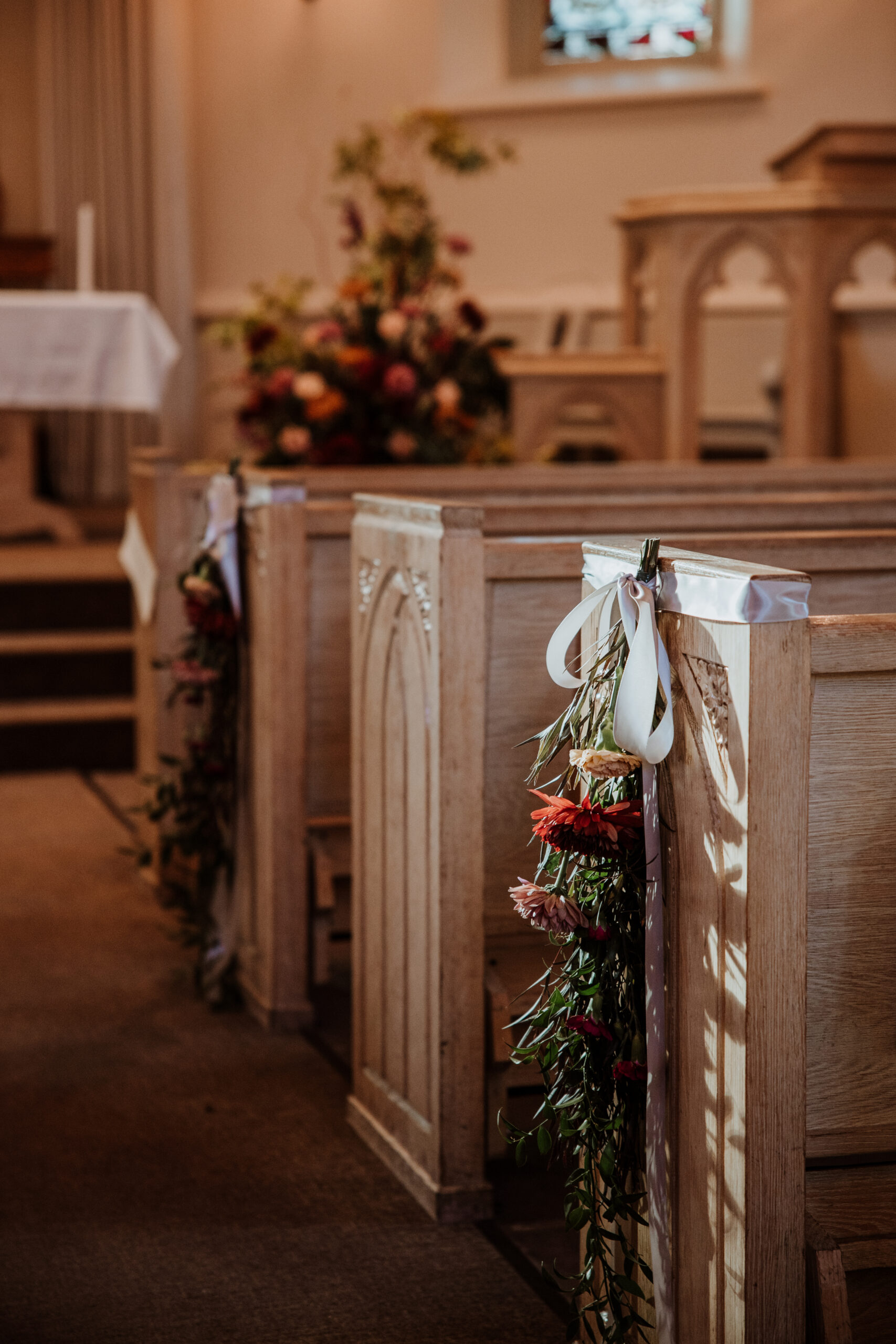 wedding reception details with warm autumn tones Denver wedding